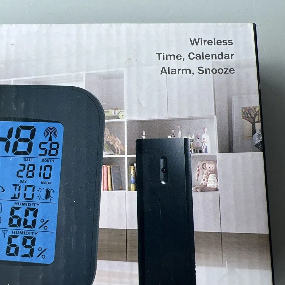 Savannah Backlit‎ Weather Station Wireless Time Calendar Alarm & Snooze SHG-646